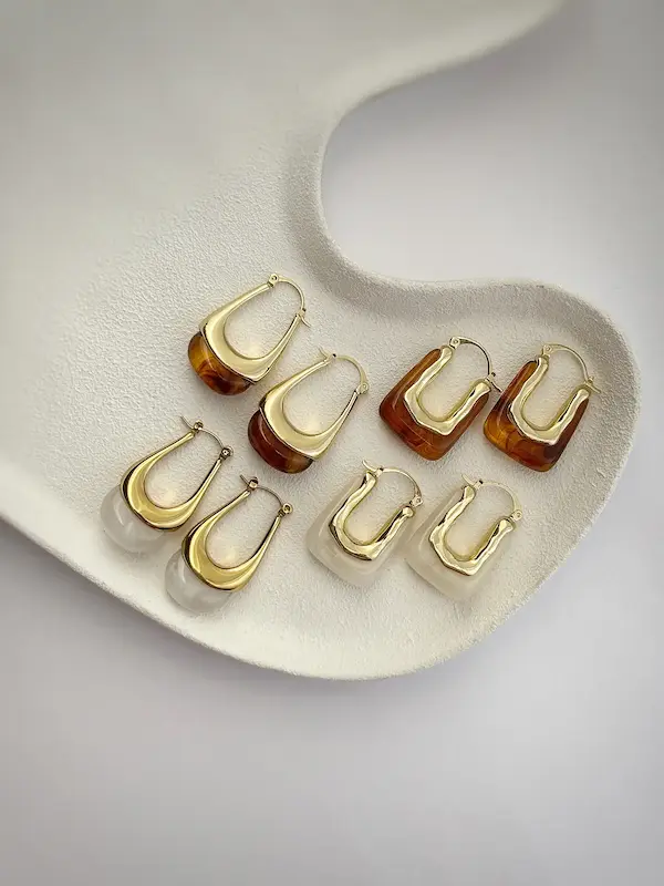 گوشواره های رزینی پاییزی