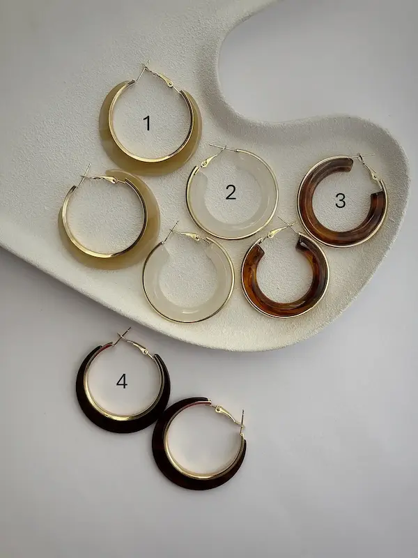 گوشواره های حلقه ای پاییزی