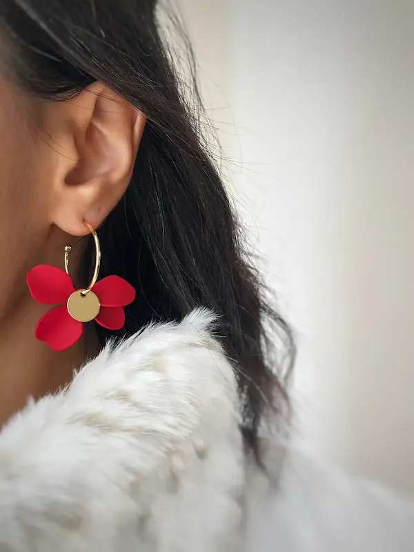 گوشواره حلقه ای گل