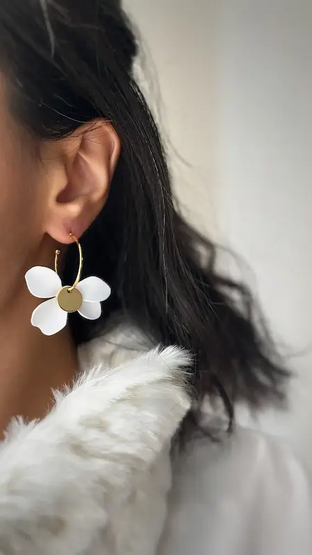 گوشواره حلقه ای گل