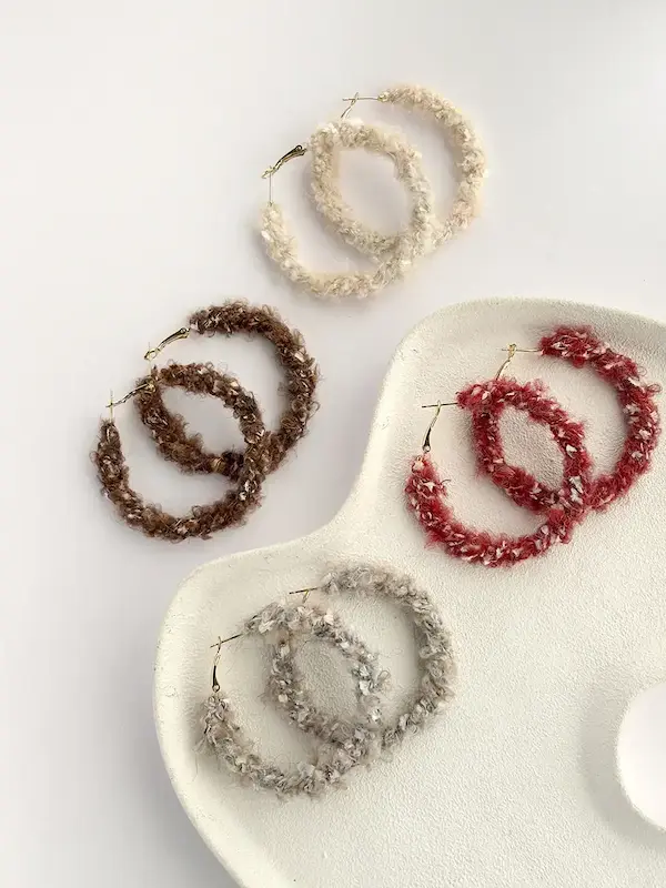 گوشواره حلقه ای زمستانی