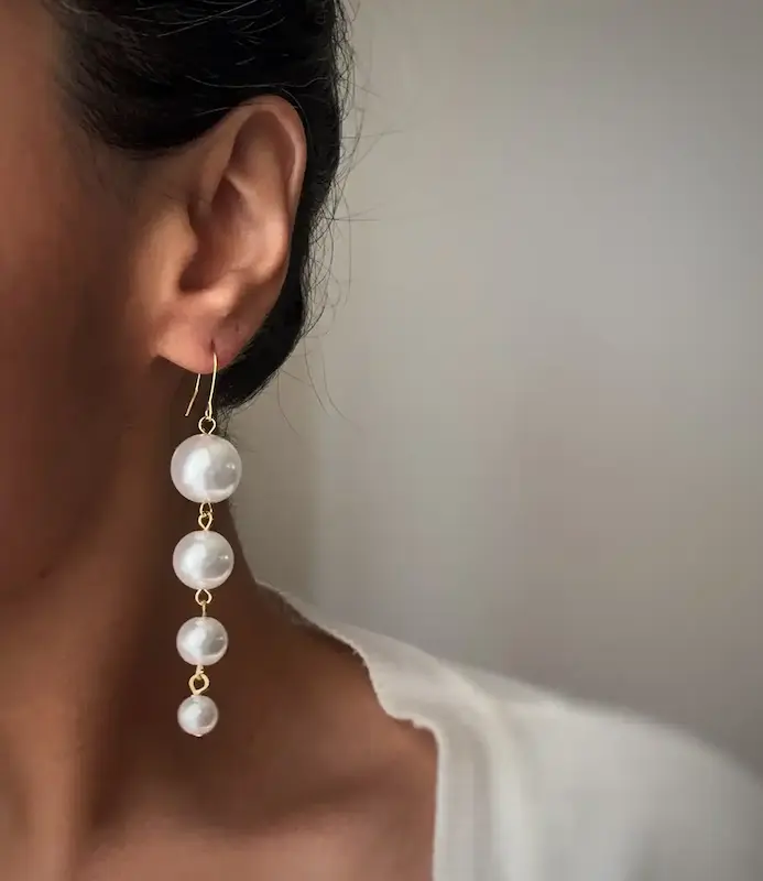 گوشواره شاخه مرواریدی ( 4 مروارید)
