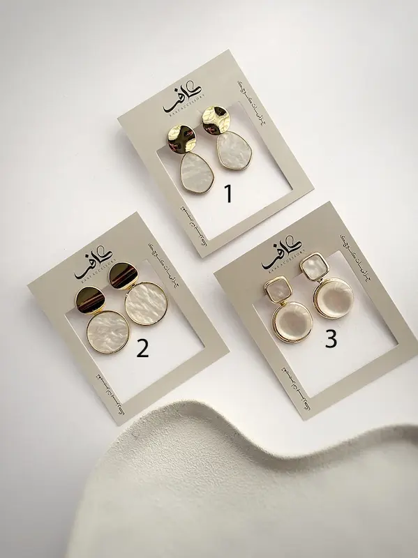 گوشواره های صدفی زمستانی