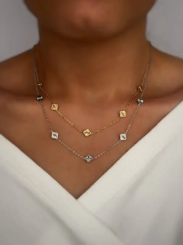 گردنبند تراشه Van Cleef سایز ریز - ونکلیف