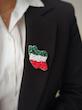 سنجاق سینه دستساز نقشه ایران مدل پرچم