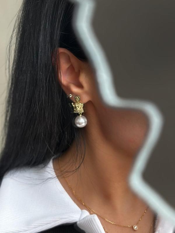 گوشواره تاج و مروارید