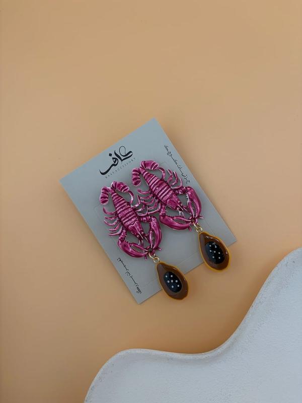 گوشواره خرچنگ آویزدار