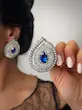 گوشواره جواهری دست ساز اشکی