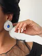 گوشواره جواهری دست ساز اشکی
