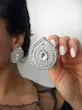 گوشواره جواهری دست ساز اشکی