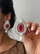 گوشواره جواهری دست ساز مرواریدی
