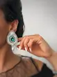 گوشواره جواهری دست ساز مرواریدی