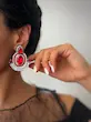 گوشواره جواهری دست ساز نگین دار
