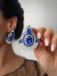 گوشواره جواهری دست ساز نگین دار