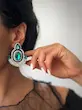 گوشواره جواهری دست ساز نگین دار