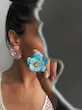 گوشواره های گل رنگی