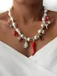 گردنبند و دستبند مرواریدی فلفل 