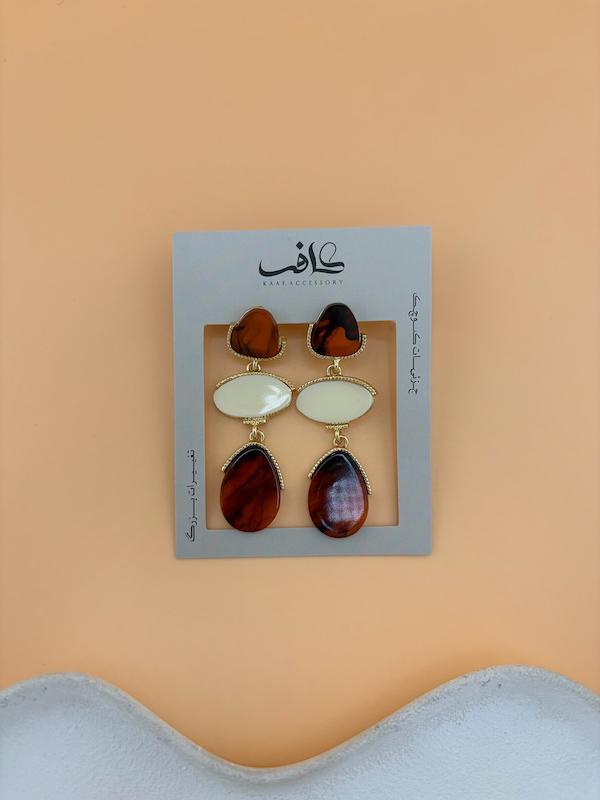 گوشواره سنگی 3 تکه