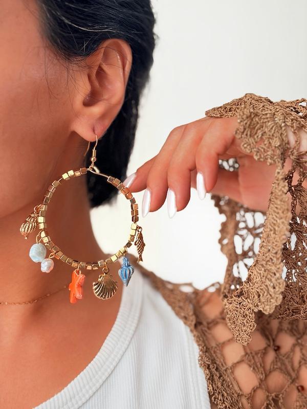 گوشواره حلقه ای چارم ساحلی