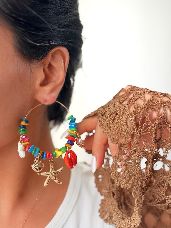 گوشواره حلقه ای چارم ساحلی