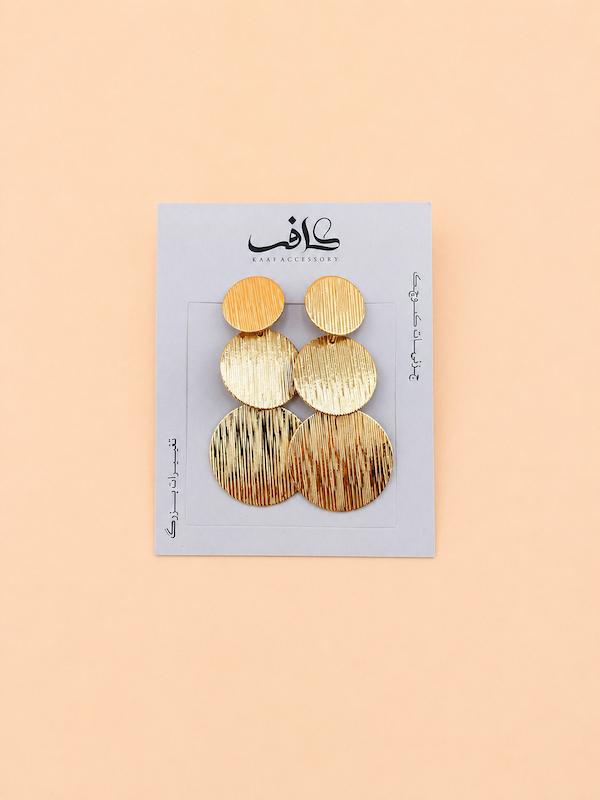 گوشواره پولکی طلایی