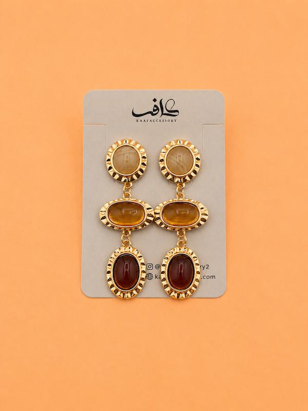 گوشواره سنگی 3 رنگ