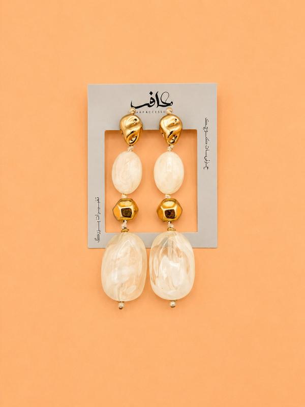 گوشواره طلایی سنگی
