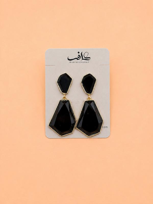 گوشواره مشکی 2 تکه