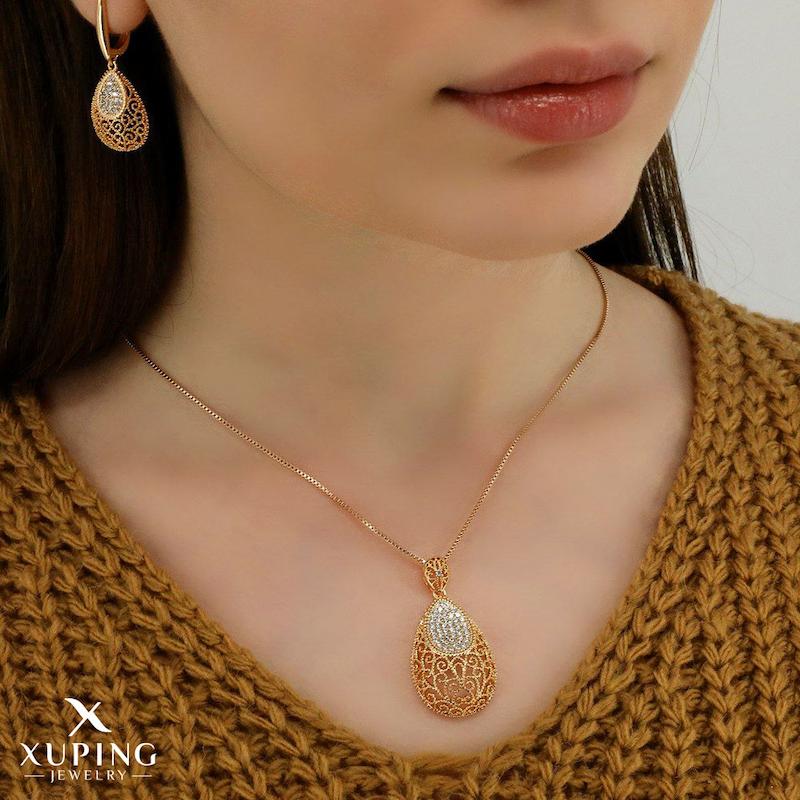 نیمست اشکی نگین‌دار با زنجیر از برند ژوپینگ