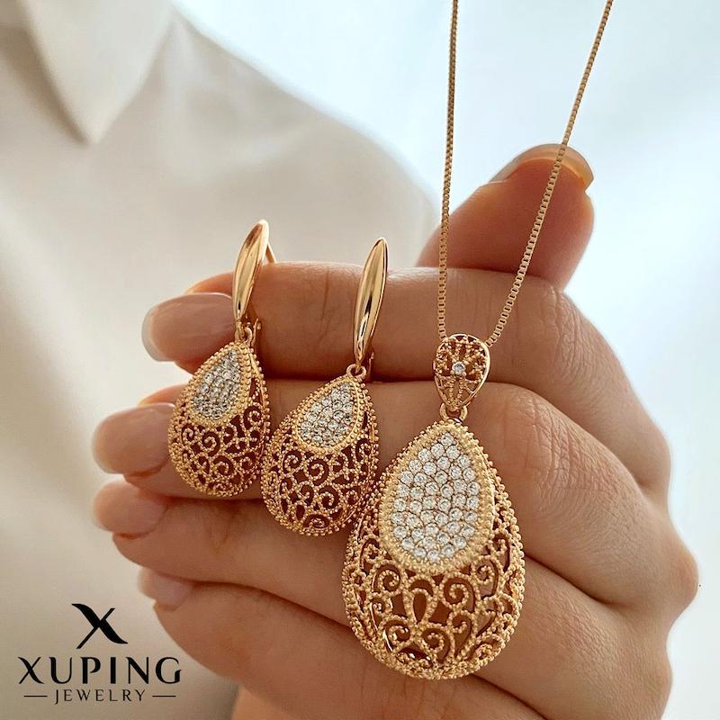 نیمست اشکی نگین‌دار با زنجیر از برند ژوپینگ