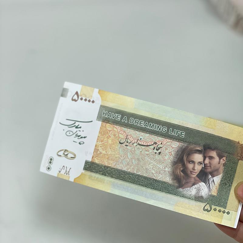 اسکناس تقلبی برای عروسی ۱۰۰ عددی