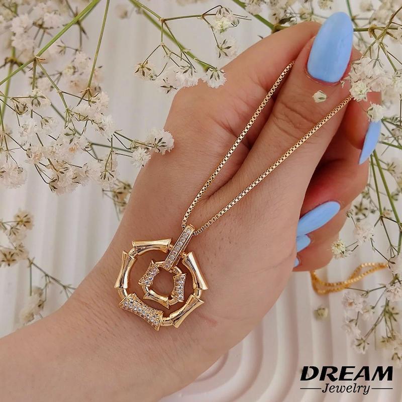 گردنبند بولگاری نگین‌دار با زنجیر از برند DREAM