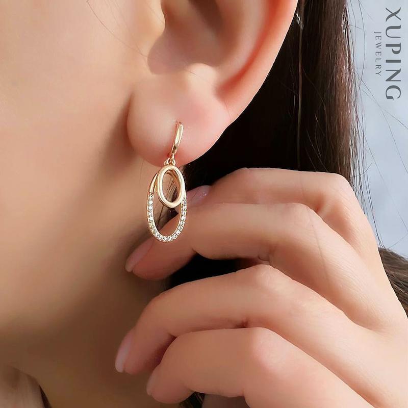 نیمست بیضی نگین‌دار با زنجیر از برند ژوپینگ