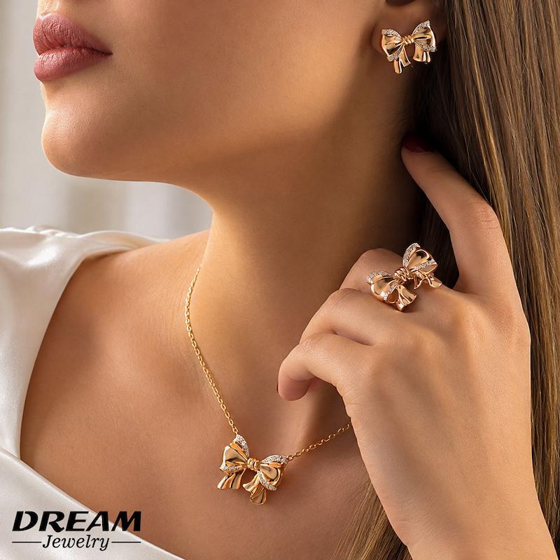 نیمست پاپیون طرح‌طلا DREAM (با زنجیر)
