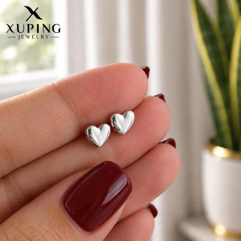 گوشواره سوزنی قلبی متوسط ژوپینگ