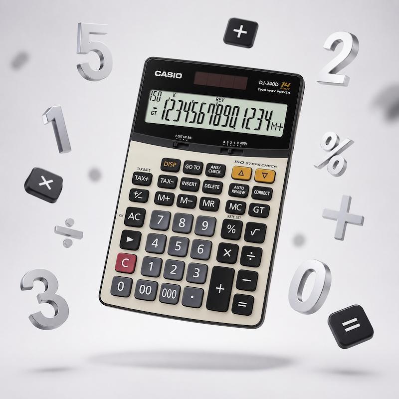 ماشین حساب کاسیو مدل DJ-240-D 