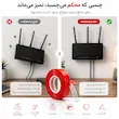 ‌چسب دوطرفه بی رنگ ژله ای بسیار قوی عرض 2 سانتی متر