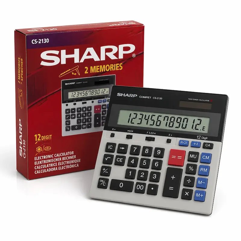 ماشین حساب حسابداری شارپ CS-2130 اصلی