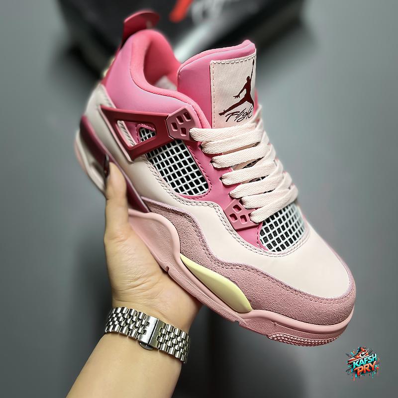 کفش اسپرت جردن مدل Jordan 4 Retro (Red Pink)