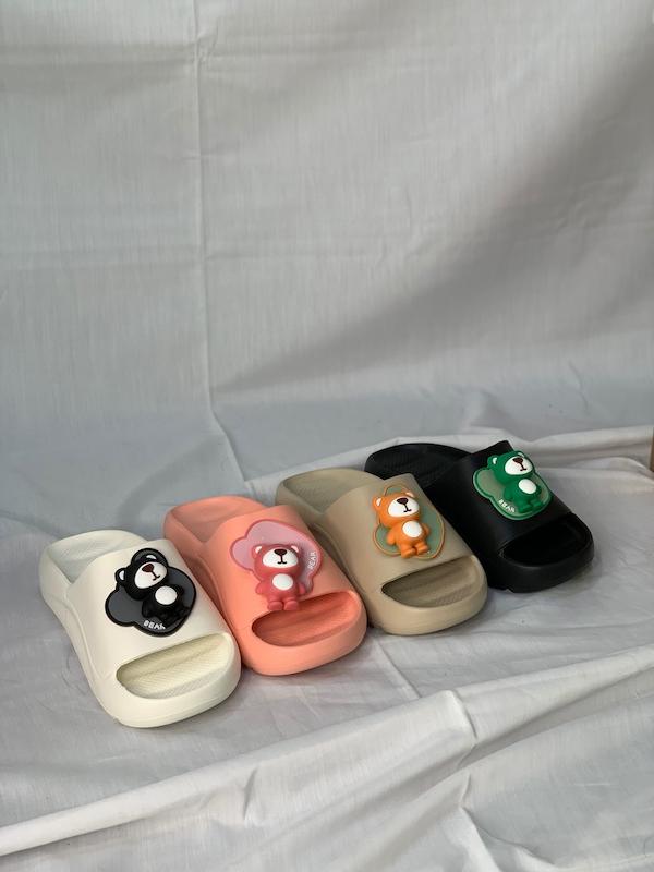 دمپایی دخترانه خرس چرخشی مدل Bear Soft 