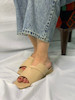صندل زنانه راحتی مشکی و کرمی