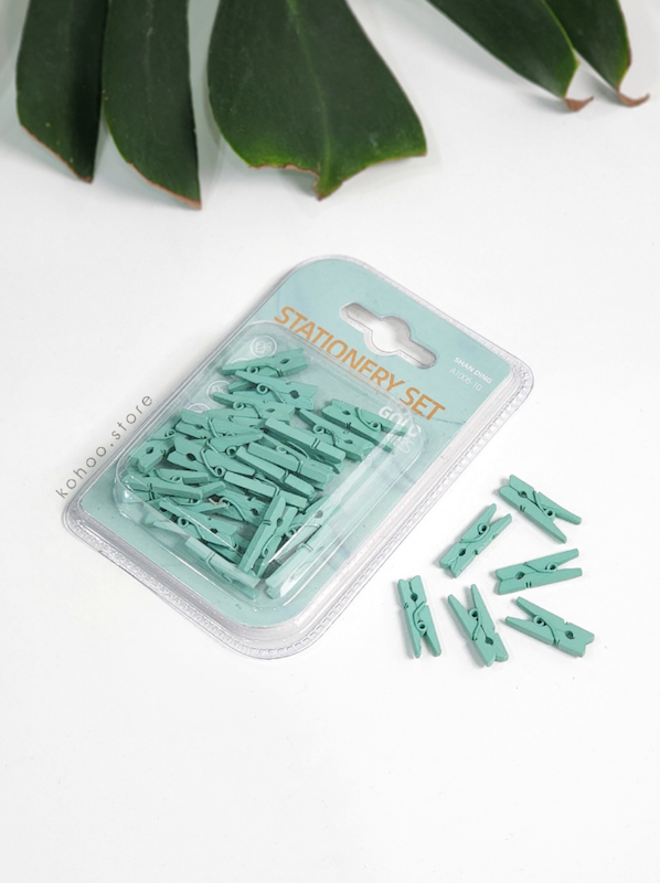 پک گیره چوبی سبز آبی