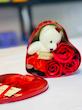باکس کادویی فلزی طرح گل و خرس