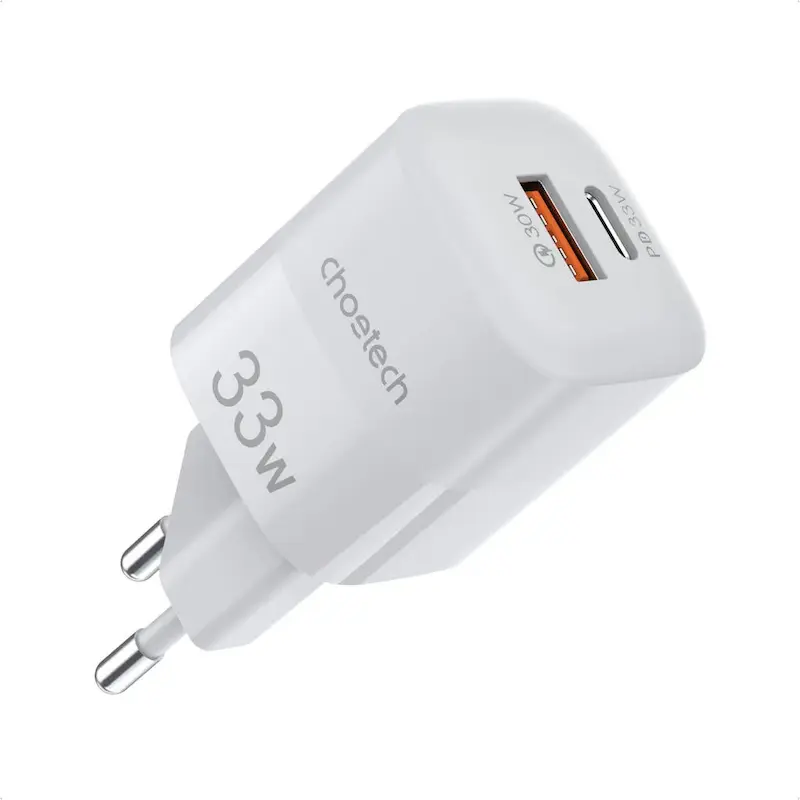 شارژر 33 وات کوتک مدل Choetech Fast USB Wall Charger USB Type C PD QC 33W