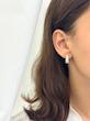 گوشواره حلقه ای نگیندار