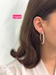 گوشواره حلقه ای فول نگین