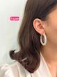 گوشواره حلقه ای فول نگین
