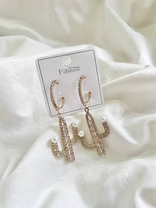 گوشواره طرح کاکتوس 
