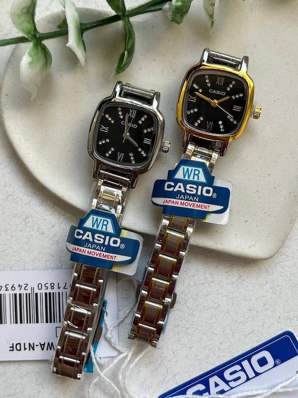ساعت مچی زنانه کاسیو مربع، کاسیو زنانه مربع، ساعت مچی زنانه casio - نقره‌ای فیروزه ای