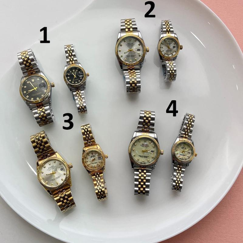 ساعت رولکس زنانه مردانه دیت جاست بند نقره ای طلایی